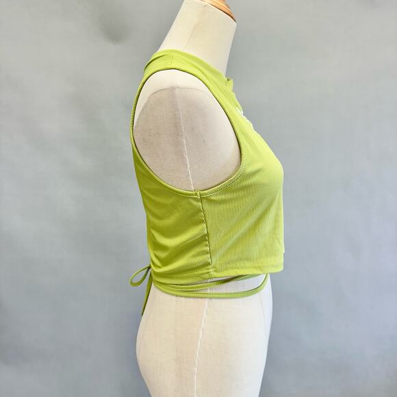 Don't Trip Mac Miller lime green wrap for ribbed mock neck tank top size small - Picture 5 of 14